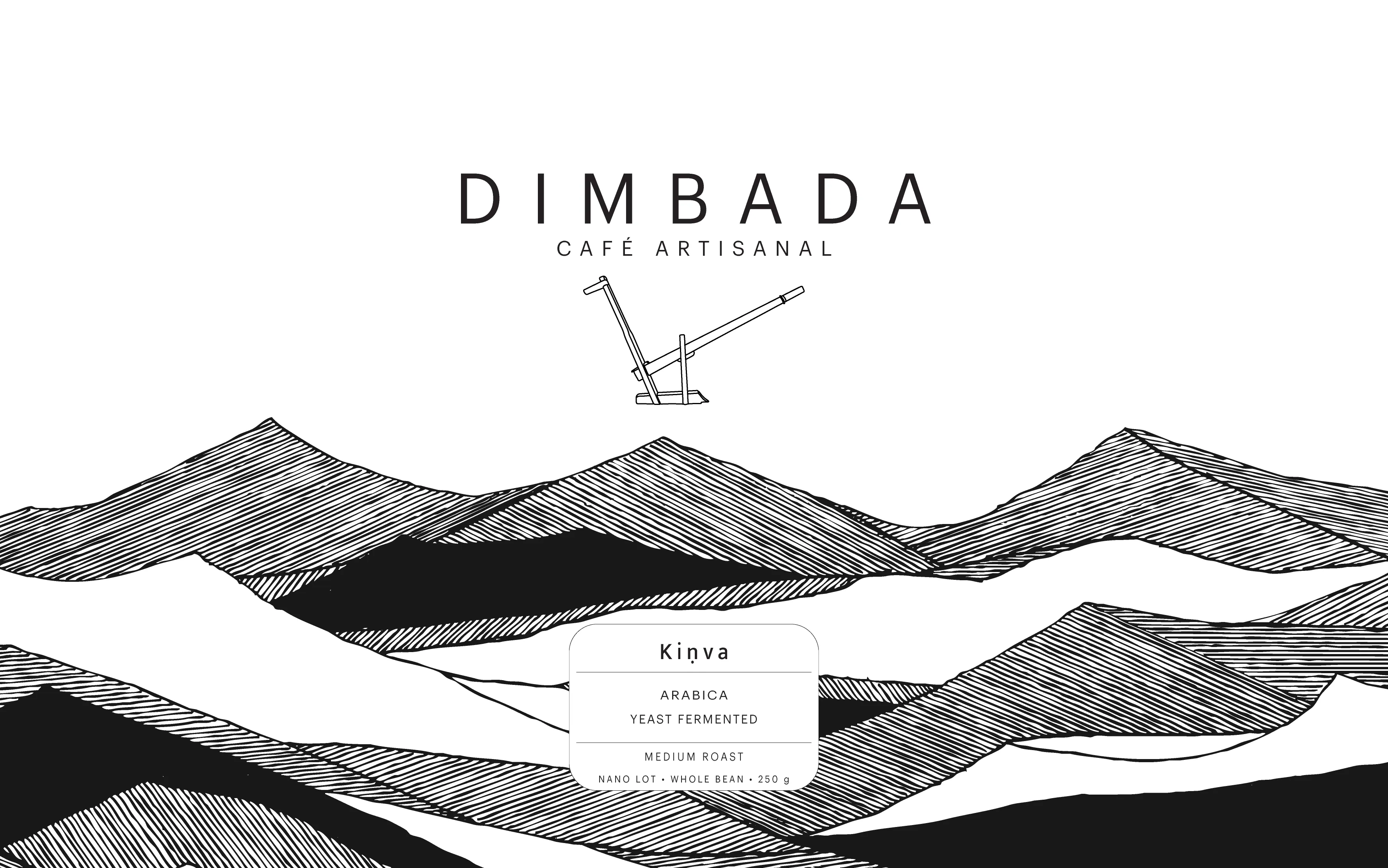 Kiṇva pack illustration — Dimbada Café Artisanal, Yeast Fermented Arabica